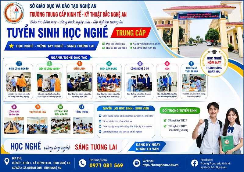 tuyển sinh năm học mới tại trường bắc nghệ an